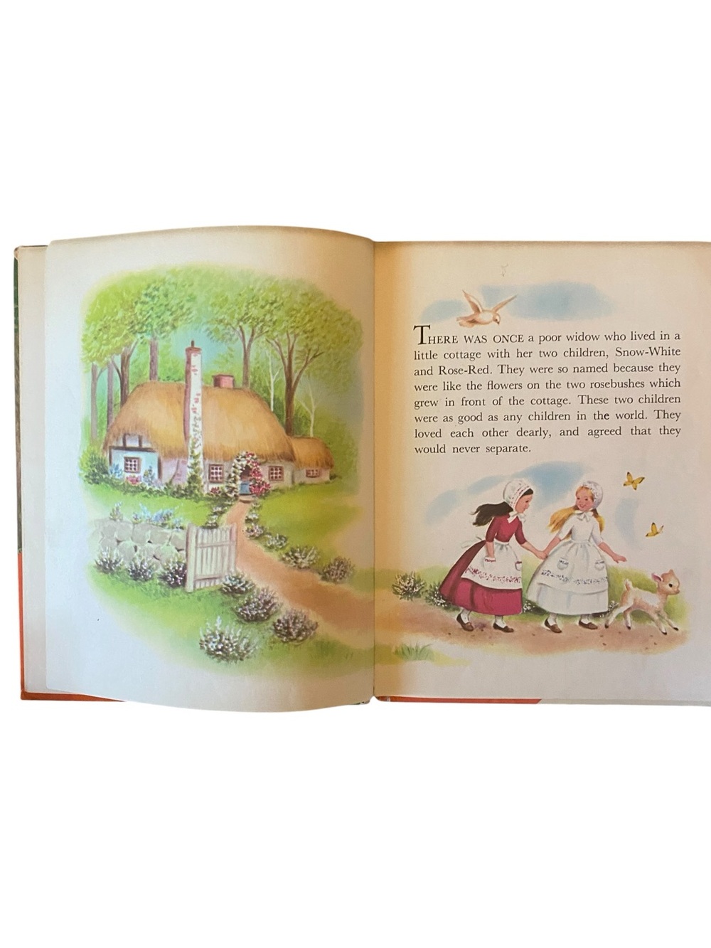 Vintage 60s hardcover Snow-White Rose-Red Rand McNally Children’s book Fairytale - Picture 4 of 10